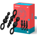 SATISFYER - Analplugg-sett Sort 3 stk
