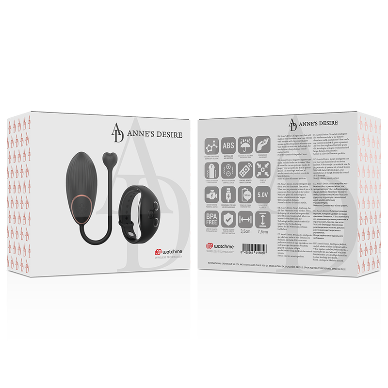 ANNE'S DESIRE - Egg Vibrerende Egg med WatchMe-fjernkontroll
