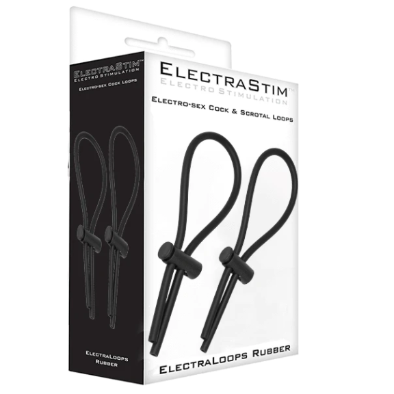 ELECTRASTIM - Justerbare Elektro Penis- og Pungløkker i Gummi