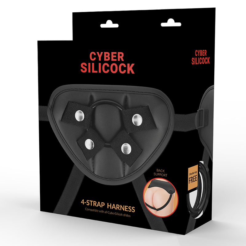 CYBER SILICOCK - Strap-on-harness med 3 ringer