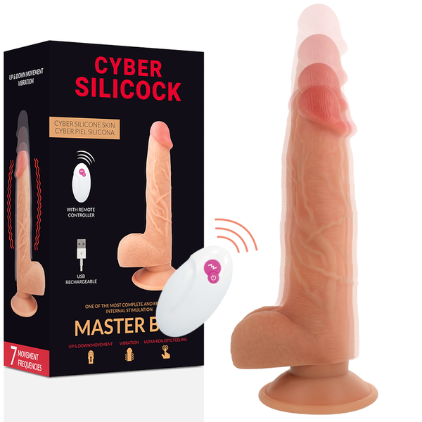 CYBER SILICOCK - Master Ben Realistisk Vibrator med Fjernkontroll 23,88 cm