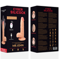 CYBER SILICOCK - Mr John Realistisk Vibrator med Fjernkontroll 23,88 cm
