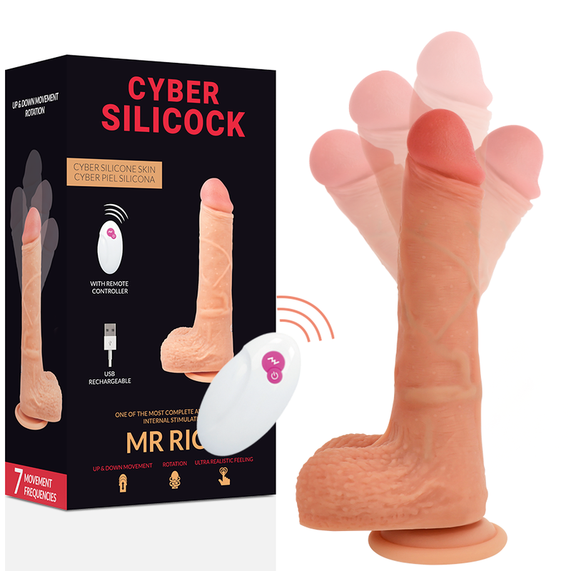 CYBER SILICOCK - Mr Rick Realistisk Vibrator med Fjernkontroll 20,9 cm