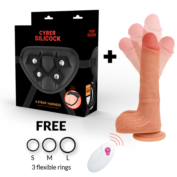 CYBER SILICOCK - Mr Rick Vibrerende Strap-on