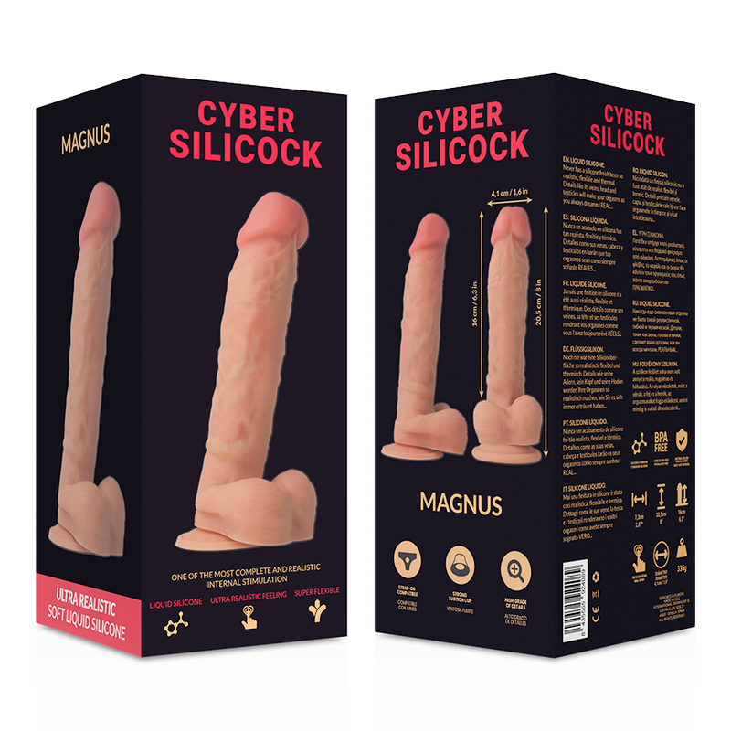 CYBER SILICOCK - Magnus Ultrarealistisk dildo 20,5 cm