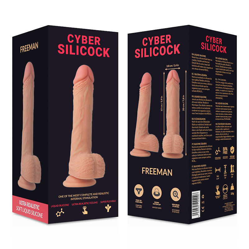 CYBER SILICOCK - Freeman Ultrarealistisk dildo 20 cm