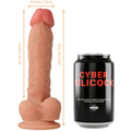 CYBER SILICOCK - Magnus Strap-on med dildo og 3 ringer 20,5 cm