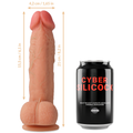 CYBER SILICOCK - Saul Strap-on med dildo og 3 ringer 15,5 cm