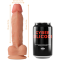 CYBER SILICOCK - Oliver Strap-on med dildo og 3 ringer 19 cm