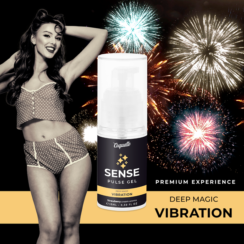 COQUETTE CHIC DESIRE - Pulse Gel Jordbær Vibrerende Premium 15 ml