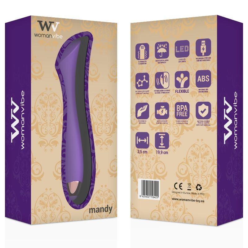 WOMANVIBE - Mandy K-punkt Oppladbar Vibrator i Silikon