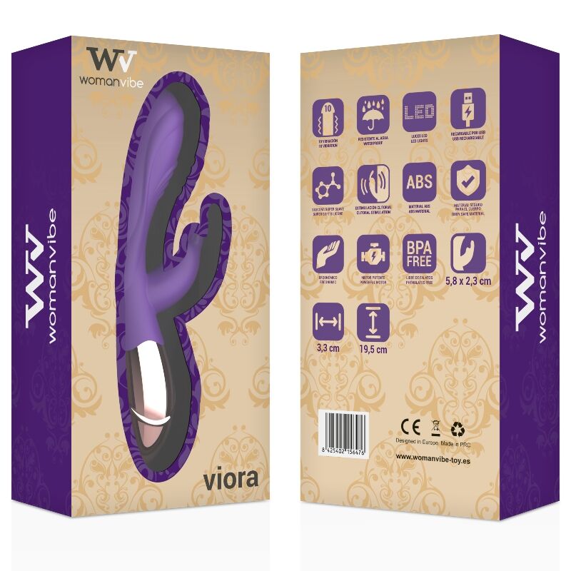 WOMANVIBE - Viora Oppladbar Rabbitvibrator i Silikon