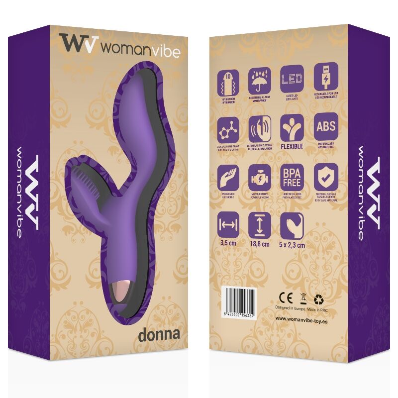 WOMANVIBE - Donna Oppladbar Vibrator med Dobbel Motor
