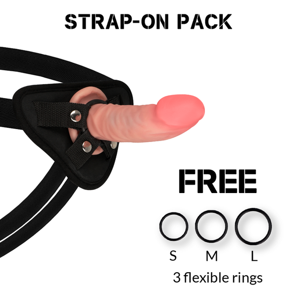ROCKARMY - Tiger Strap-on-sett 14 cm