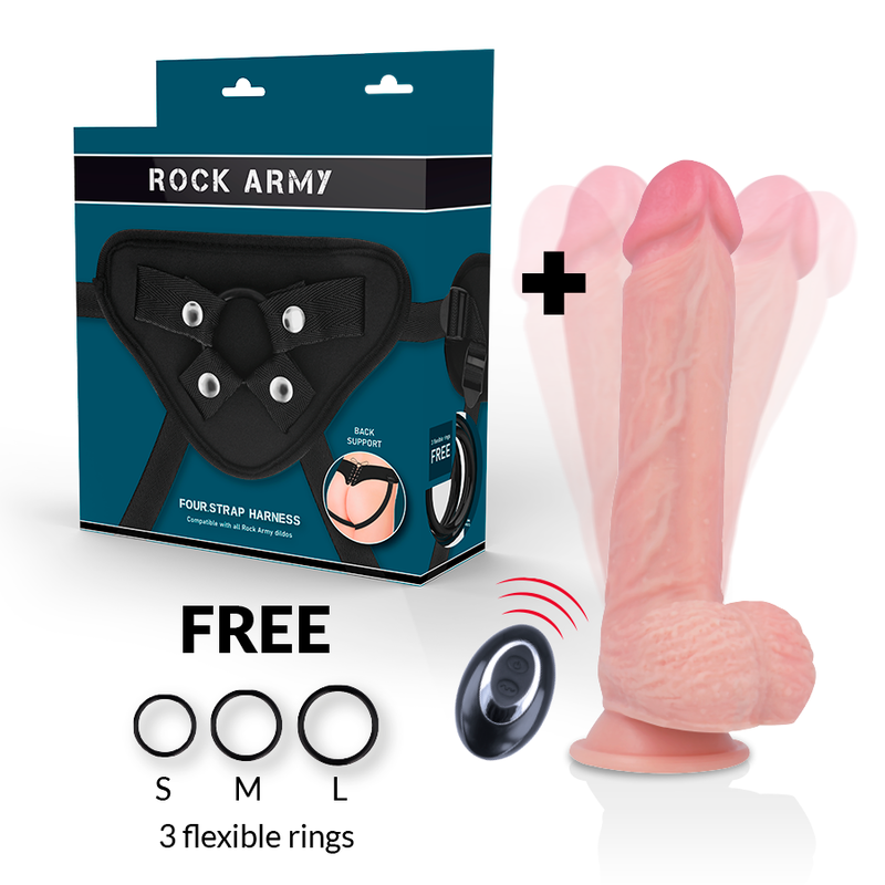 ROCKARMY - Apache Vibrerende Strap-on 20,5 cm