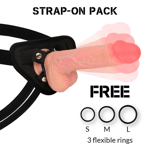 ROCKARMY - Hawk Vibrerende Strap-on 22 cm