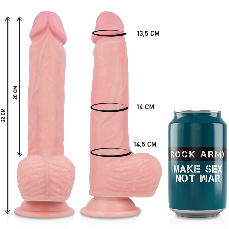 ROCKARMY - Hawk Vibrerende Strap-on 22 cm