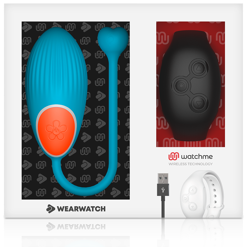WEARWATCH - Vibratoregg med WatchMe-fjernkontroll Blå/Jet