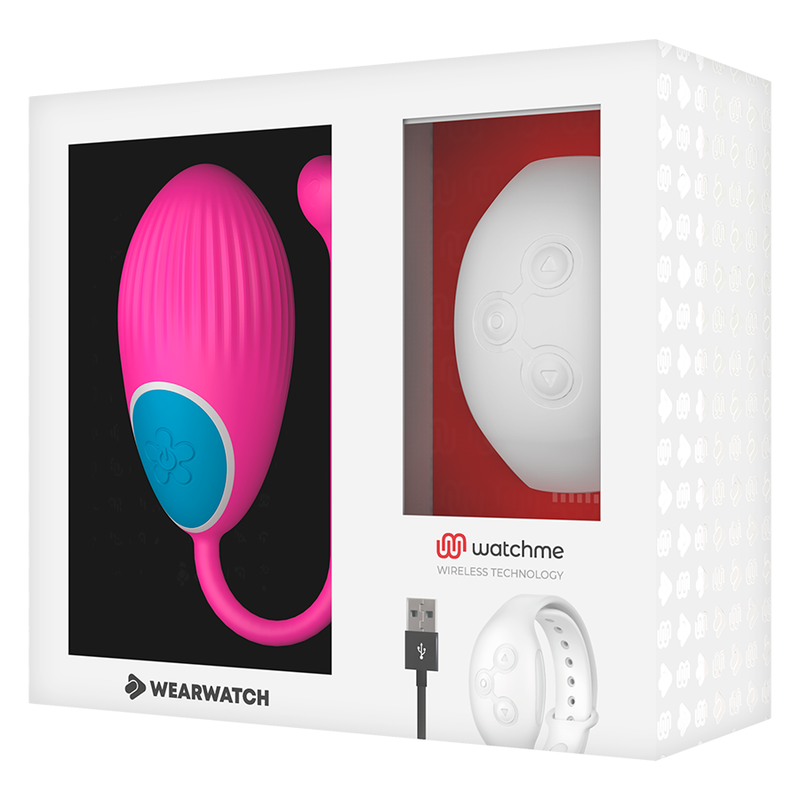 WEARWATCH - Vibratoregg med WatchMe-fjernkontroll Fuchsia/Niveo