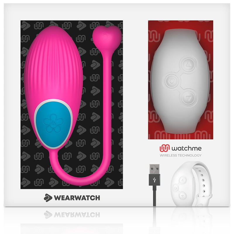 WEARWATCH - Vibratoregg med WatchMe-fjernkontroll Fuchsia/Niveo