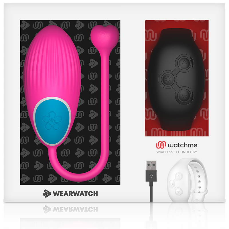 WEARWATCH - Vibratoregg med WatchMe-fjernkontroll Fuchsia/Jet