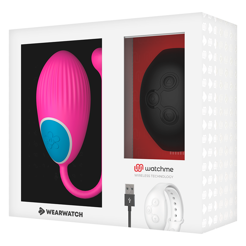 WEARWATCH - Vibratoregg med WatchMe-fjernkontroll Fuchsia/Jet