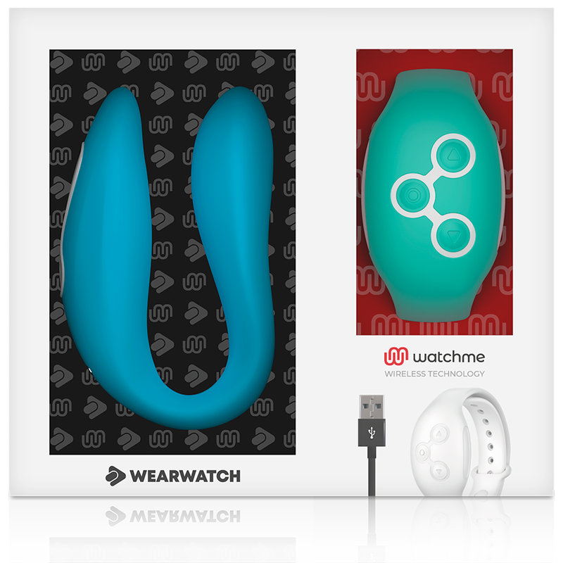 WEARWATCH - Dual Parvibrator med WatchMe Indigo/Sjøvann