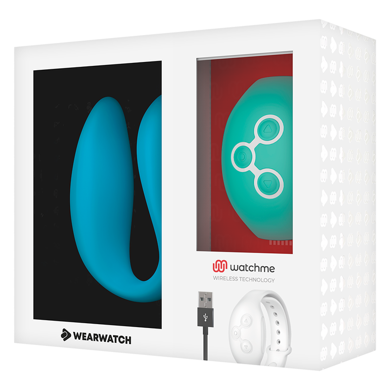 WEARWATCH - Dual Parvibrator med WatchMe Indigo/Sjøvann