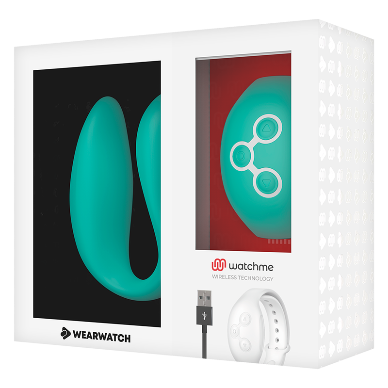 WEARWATCH - Dual Parvibrator med WatchMe-fjernkontroll Lysegrønn