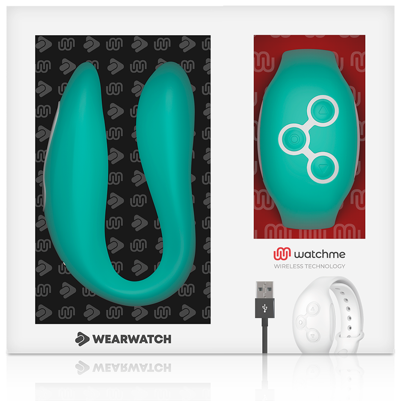 WEARWATCH - Dual Parvibrator med WatchMe-fjernkontroll Lysegrønn