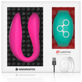 WEARWATCH - Dual Parvibrator med WatchMe-fjernkontroll Fuchsia/Sjøvann