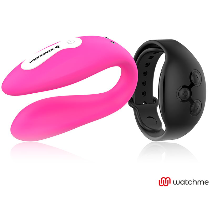 WEARWATCH - Dual Parvibrator med WatchMe-fjernkontroll Fuchsia/Jet