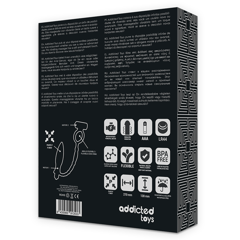 ADDICTED TOYS - Analplugg med Vibrerende Ring