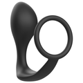 ADDICTED TOYS - Analplugg med penisring Sort