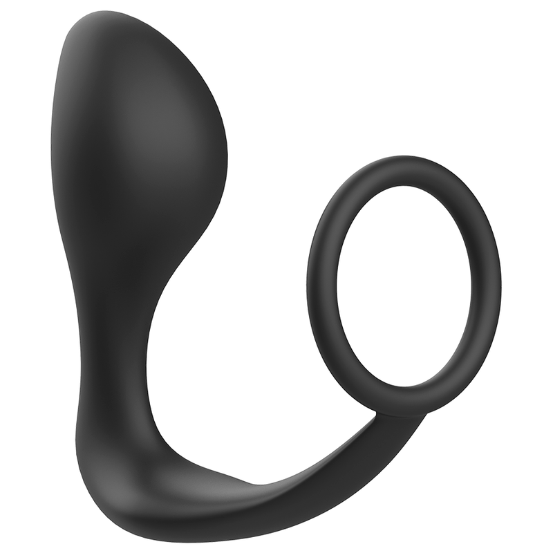 ADDICTED TOYS - Analplugg med penisring Sort