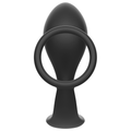 ADDICTED TOYS - Analplugg med penisring Sort