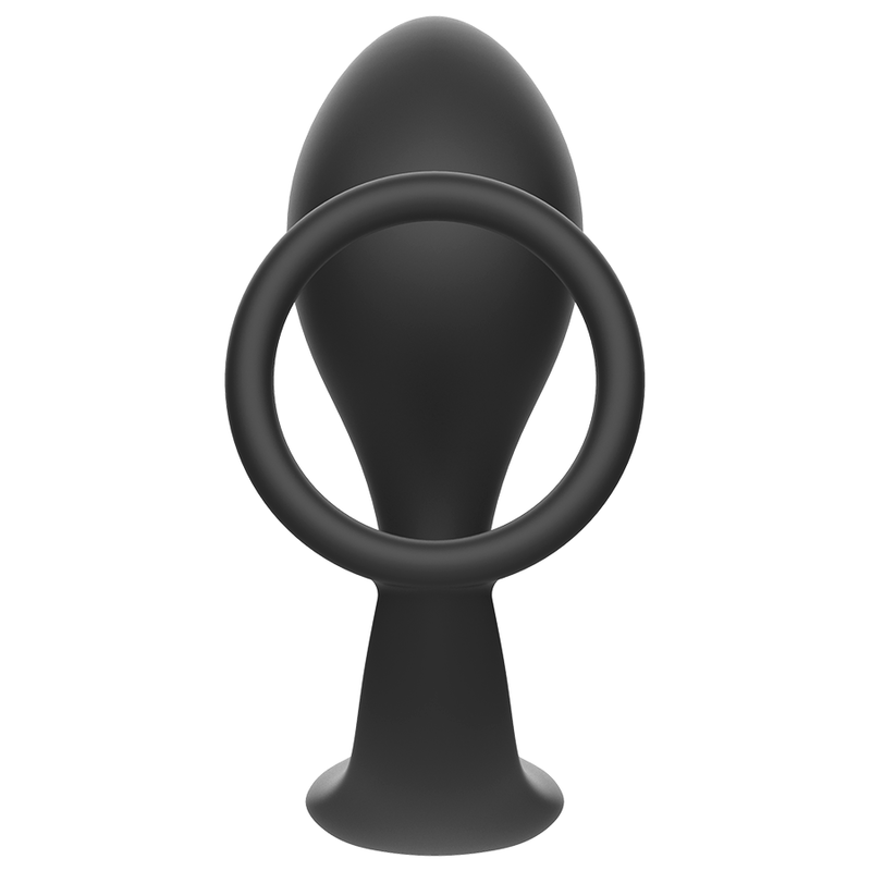 ADDICTED TOYS - Analplugg med penisring Sort