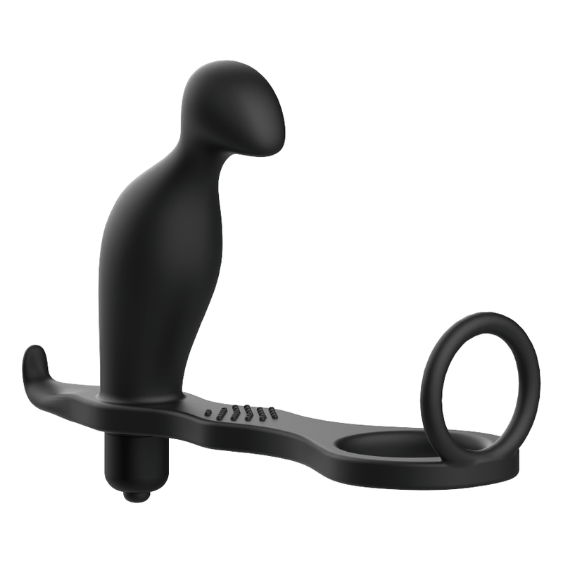 ADDICTED TOYS - Vibrerende analplugg med penisring 12 cm