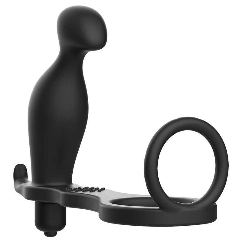ADDICTED TOYS - Vibrerende analplugg med penisring 12 cm