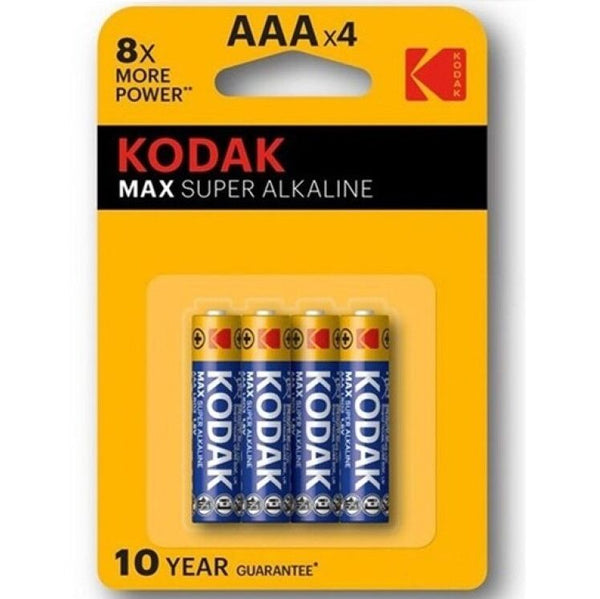 KODAK - Max Super Alkaline batterier AAA LR03 4-pakning